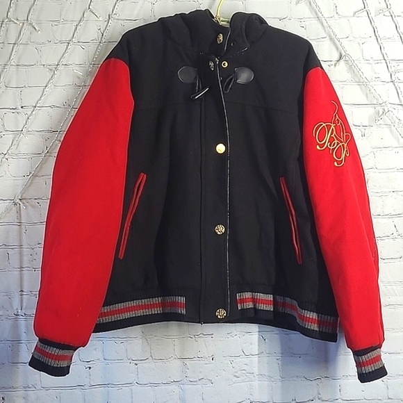 Vintage Y2K Baby Phat Authentic Black Red Heavy Jacket Womens Size 4XL Brooklyn - Picture 4 of 16